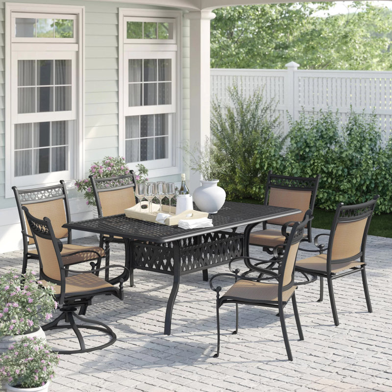 Sol 72 Outdoor Curacao Traditional 7 Piece Dining Set